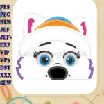 Everest Paw Patrol Head Applique 02 Embroidery Design - Instant Download