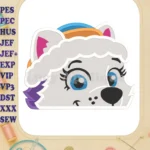 Everest Paw Patrol Head Fill Machine 01 Embroidery Design - Instant Download