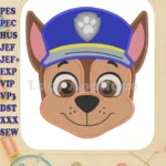Face Chase Paw Patrol Fill Machine Embroidery Design - Instant Download