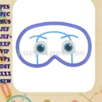 Face Night Ninja Pj Masks Applique Embroidery Design - Instant Download