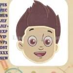 Face Ryder Paw Patrol Fill Machine Embroidery Design - Instant Download