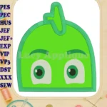 Gekko Pj Masks Applique 02 Embroidery Design - Instant Download