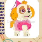 Halloween Paw Patrol Skye Applique Design - Instant Download