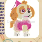 Halloween Paw Patrol Skye Fill Embroidery Design - Instant Download