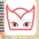 Head Owlette Pj Masks Applique Embroidery Designs - Instant Download