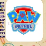 Logo Paw Patrol Applique 04 Embroidery Design - Instant Download