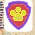 Logo Paw Patrol Fill Machine 03 Embroidery Design - Instant Download