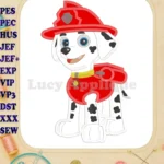 Marshall Paw Patrol Applique Embroidery Design - Instant Download