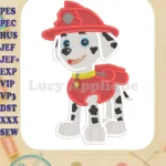 Marshall Paw Patrol Fill Machine Embroidery Design - Instant Download