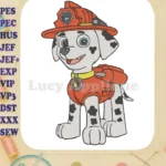 Marshall Paw Patrol Filled Embroidery Design - Instant Download