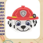 Marshall Paw Patrol Head 02 Fill Machine Embroidery Design - Instant Download