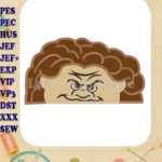 Maui Moana Head Applique Embroidery Design - Instant Download