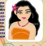 Moana Applique 03 Embroidery Design - Instant Download