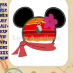 Moana Mickey Ears 01 Applique Embroidery Design - Instant Download