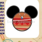 Moana Mickey Ears 02 Applique Embroidery Design - Instant Download