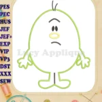Mr Men Applique 01 Embroidery Design - Instant Download