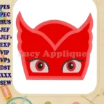 Owlette Pj Masks Applique 01 Embroidery Design - Instant Download