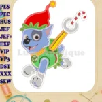 Paw Patrol Rocky Christmas Applique Design - Instant Download