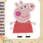 Peppa Pig Fill Machine Embroidery Design - Instant Download
