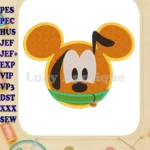 Pluto Ears Mickey Mouse Applique Design - Instant Download