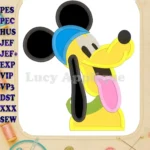 Pluto Mickey Mouse Applique Embroidery Design - Instant Download
