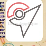 Pokemon Ball Applique 02 Embroidery Design - Instant Download