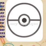 Pokemon Ball Applique Embroidery Design - Instant Download