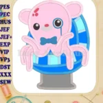 Professor Inkling Octonauts 01 Applique Embroidery Design - Instant Download