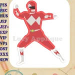 Red Power Rangers Fill Machine Embroidery Design - Instant Download