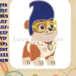 Rubble Paw Patrol Halloween Applique Design - Instant Download