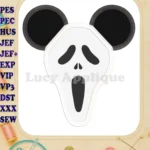 Scary Mickey Ears Applique Design - Instant Download