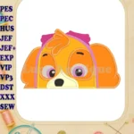 Skye Paw Patrol Applique Embroidery Design - Instant Download