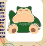 Snorlax Pokemon Applique Embroidery Design - Instant Download