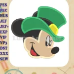 St Patrick Day Mickey Mouse Fill Machine Embroidery Design - Instant Download