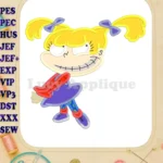 Angelica Pickles Rugrats Applique Design - Instant Download