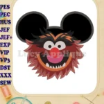 Animal Sesame Street Ears Applique Embroidery Design - Instant Download