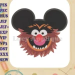 Animal Sesame Street Ears Fill Machine Embroidery Design - Instant Download