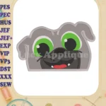 Bingo Puppy Dog Pals Head 01 Fill Machine Embroidery Design - Instant Download
