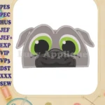 Bingo Puppy Dog Pals Head 02 Fill Machine Embroidery Design - Instant Download