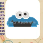 Cookie Monster Fill Machine Embroidery Design - Instant Download