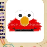 Elmo Head Applique 02 Embroidery Design - Instant Download