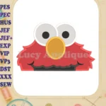 Elmo Head Fill Machine 02 Embroidery Design - Instant Download