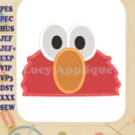 Elmo Sesame Street Head Fill Machine 02 Embroidery Design - Instant Download
