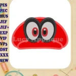 Hat Super Mario Odyssey Applique 01 Embroidery Design - Instant Download