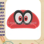 Hat Super Mario Odyssey Fill Machine 01 Embroidery Design - Instant Download