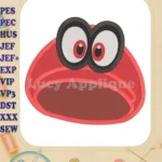 Hat Super Mario Odyssey Fill Machine 03 Embroidery Design - Instant Download