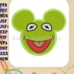 Kermit Sesame Street Ears Applique Embroidery Design - Instant Download