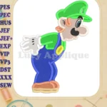 Luigi Super Mario Fill Machine 02 Embroidery Design - Instant Download