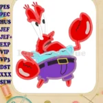 Mr Krabs SpongeBob SquarePants Applique Design 02 - Instant Download