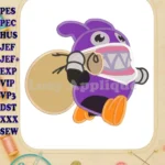 Nabbit Super Mario Applique Embroidery Design - Instant Download